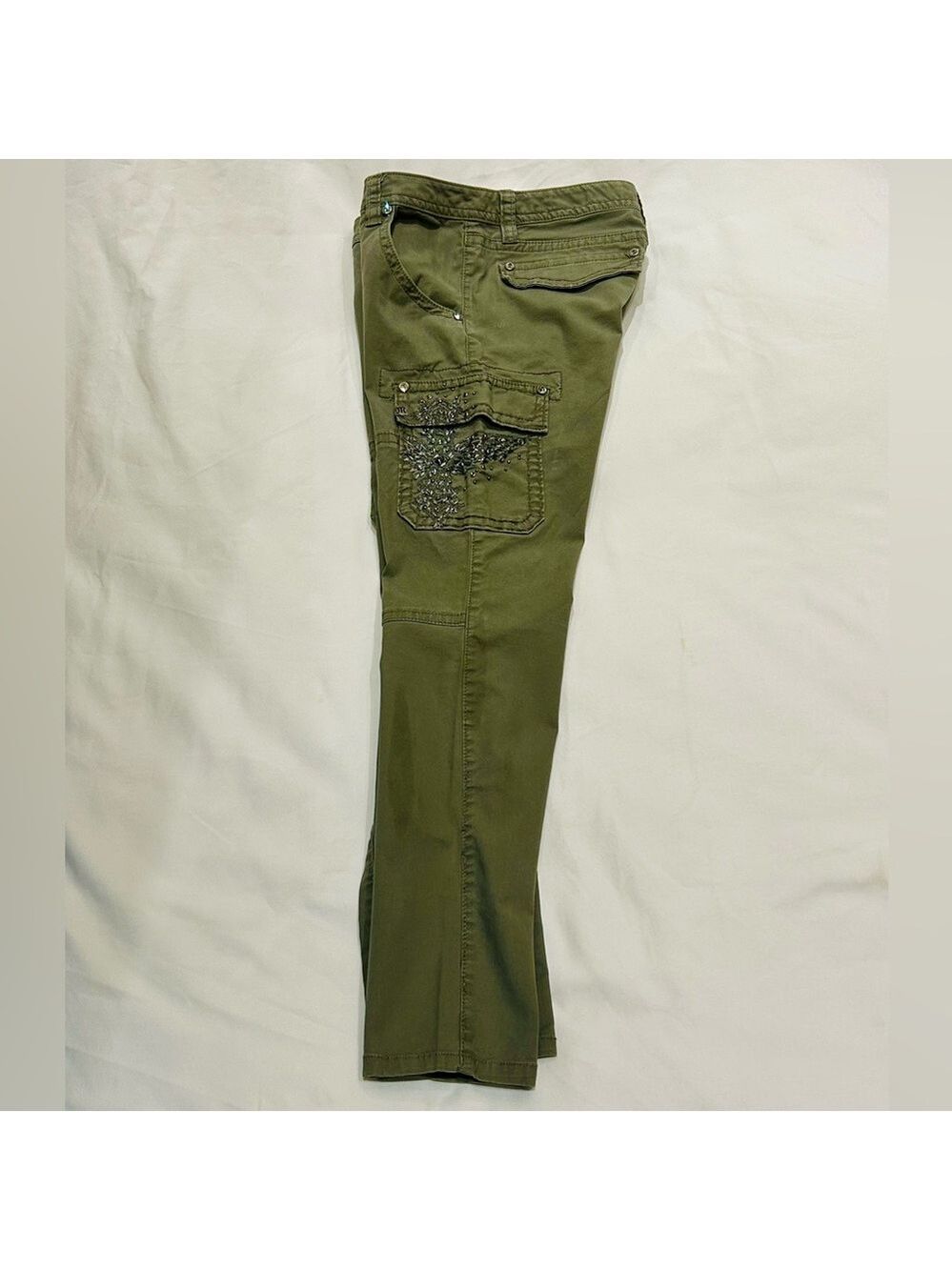 Miss Me Sage Green Cargo Pants, Size 29 - Picture 2 of 10